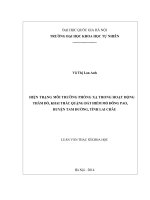 Hiện trạng môi trường phóng xạ trong hoạt động thăm dò, khai thác quặng đất hiếm mỏ đông pao, huyện tam đường, tỉnh lai châu 