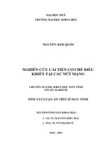 Tóm tắt luận án tiến sĩ nghiên cứu cải tiến cơ chế điều khiển tại các nút mạng