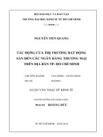 Tác động của thị trường bất động sản đến các ngân hàng thương mại trên địa bàn TPHCM