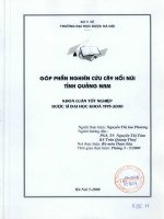 Góp phần nghiên cứu cây hồi núi tỉnh quảng nam