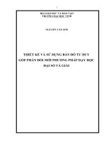 Thiết kế và sử dụng bản đồ tư duy góp phần đổi mới phương pháp dạy học đại số và giải tích lớp 11