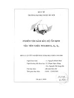 Nghiên cứu đảm bảo độ ổn định của viên chứa vitamin b1, b6, b12