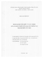 Dịnh danh nấm mốc và xác định aflatoxin ở một số loại sản phẩm tại thành phố cần thơ