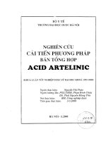 Nghiên cứu cải tiến phương pháp bán tổng hợp acid artelinic