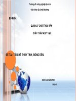 Quy trình tái chế thủy tin bóng đèn