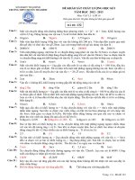 Đề thi kì 1 Vật Lý 10 Trường Chuyên Thái Bình ra để