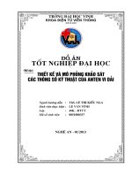 Thiết kế và mô phỏng khảo sát các thông số kỹ thuật của anten vi dải