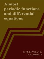 almost periodic functions and differential equations