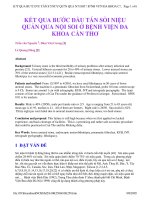 kết qua bước đầu tán sỏi niệu quản qua nội soi ở bệnh viện đa khoa cần thơ