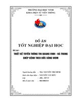 Thiết kế tuyến thông tin quang VinhHà Trung ghép kênh theo bước sóng WDM