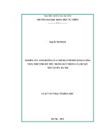Nghiên cứu ảnh hưởng của chế độ tưới đến hàm lượng nitơ, phốt pho dễ tiêu trong đất trồng lúa huyện phú xuyên, hà nội 