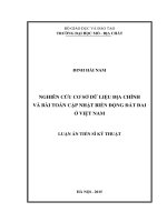 Nghiên cứu cơ sở dữ liệu địa chính và bài toán cập nhật biến động đất đai ở Việt Nam