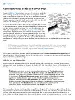 cách đặt từ khóa tối ưu seo