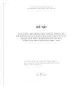 ứng dụng hệ thống sna trong thống kê để xây dựng cơ sở dữ liệu đáp ứng yêu cầu quản lý điều hành kinh tế xã hội tỉnh cần thơ giai đoạn 19861995