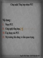 Công nghệ tổng hợp nhựa PET