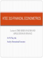 Econometrics – lecture 8 – time series