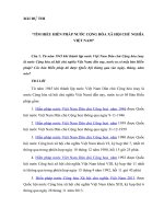 BÀI DỰ THI  “TÌM HIỂU HIẾN PHÁP NƯỚC CỘNG HÒA XÃ HỘI CHỦ NGHĨA VIỆT NAM”