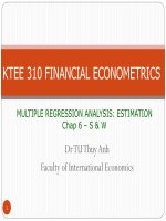 Econometrics – lecture 3 – multiple regression 
