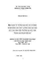 Vận dụng tư tưởng đạo đức Hồ Chí Minh nhằm nâng cao chất lượng giáo dục đạo đức cho sinh viên trường Đại học Vinh trong giai đoạn hiện nay