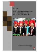 Đánh giá tiếp cận và sử dụng các dịch vụ pháp lý của phụ nữ dân tộc thiểu số 