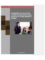 Assessment on the access to and utilization of legal services by ethnic minority women 