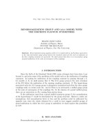 RENORMALIZATION GROUP AND 3 3 1 MODEL WITH THE DISCRETE FLAVOUR SYMMETRIES