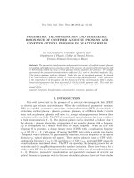 PARAMETRIC TRANSFORMATION AND PARAMETRIC RESONANCE OF CONFINED ACOUSTIC PHONONS AND CONFINED OPTICAL PHONONS IN QUANTUM WELLS