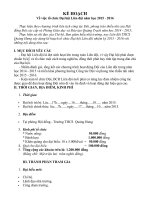 Kế hoạch tổ chức đại hội liên đội