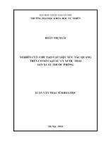 Nghiên cứu chế tạo vật liệu xúc tác quang hoá trên cơ sở cu2o xử lý nước thải sản xuất thuốc phóng 
