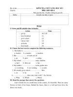 ĐÊ TIẾNG ANH 6 HKI