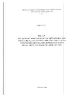 xây  dựng mô hình ứng dụng các tiến bộ khoa học công nghệ sản xuất gióng múa cho hai nha máy đường phụng hiệp và vị thanh của tỉnh cần thơ