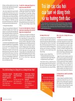 Trả lời các câu hỏi của bạn về đồng tính và xu hướng tính dục 