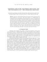 GEOMETRIC STRUCTURE, ELECTRONIC STRUCTURE, AND SPIN TRANSITION OF f e 2+ SPIN CROSSOVER MOLECULES 