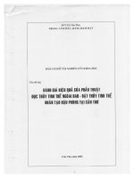 đánh giá hiệu quả của phẩu thuật đục thủy tinh thể ngoài bao đặt thủy tinh thể nhân tạo hậu phòng tại cần thơ