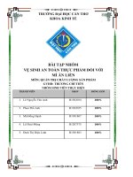 Mì ăn liền và vấn đề vệ sinh an toàn thực phẩm