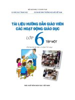 hướng dẫn học hoạt động giáo dục 6 sách thí điểm pdf
