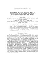 EFFECT FROM DOPING OF QUANTUM WELLS ON ENHANCEMENT OF THE MOBILITY LIMITED BY ONE INTERFACE ROUGHNESS SCATTERING