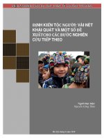 Định kiến tộc người  vài nét khái quát và một số đề xuất cho các bước nghiên cứu tiếp theo 