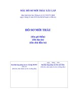 MẪU hồ sơ mời THẦU xây lắp