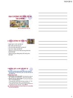 Chương 1 đại cương về tiền tệ và tài chính