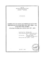 Nghiên cứu xây dựng qui trình sản xuất viên theophylin tác dụng kéo dài ( viên theo - KD ) ở qui mô công nghiệp