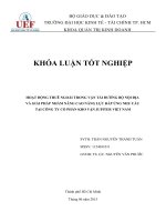 HOẠT ĐỘNG THUÊ NGOÀI TRONG vận tải ĐƯỜNG bộ nội địa và GIẢI PHÁP NHẰM NÂNG CAO NĂNG lực đáp ỨNG NHU cầu tại CÔNG TY cổ PHẦN KHO vận JUPITER VIỆT NAM