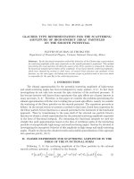 GLAUBER TYPE REPRESENTATION FOR THE SCATTERING AMPLITUDE OF HIGH ENERGY DIRAC PARTICLES ON THE SMOOTH POTENTIAL