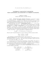 ALGEBRAIC LAGRANGIAN GEOMETRY FROM GEOMETRIC QUANTIZATION TO MIRROR SYMMETRY 