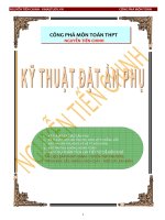 KỸ THUẬT đặt ẩn PHỤ   THẦY NGUYỄN TIẾN CHINH