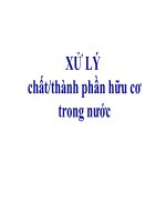 Xử lý chất, thành phần hữu cơ trong nước
