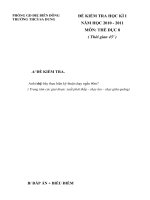 đề kiểm tra thể dục HKII lớp 8