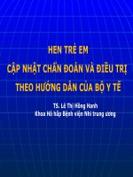 Hen trẻ em cập nhật chẩn đoán và điều trị theo hướng dẫn của bộ y tế