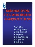 Nghiên cứu xuất huyết não ở trẻ sơ sinh non tháng rất nhẹ cân và một số yếu tố liên quan