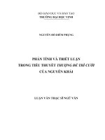Phản tỉnh và triết luận trong tiểu thuyết Thượng Đế Thì Cười của Nguyễn Khải